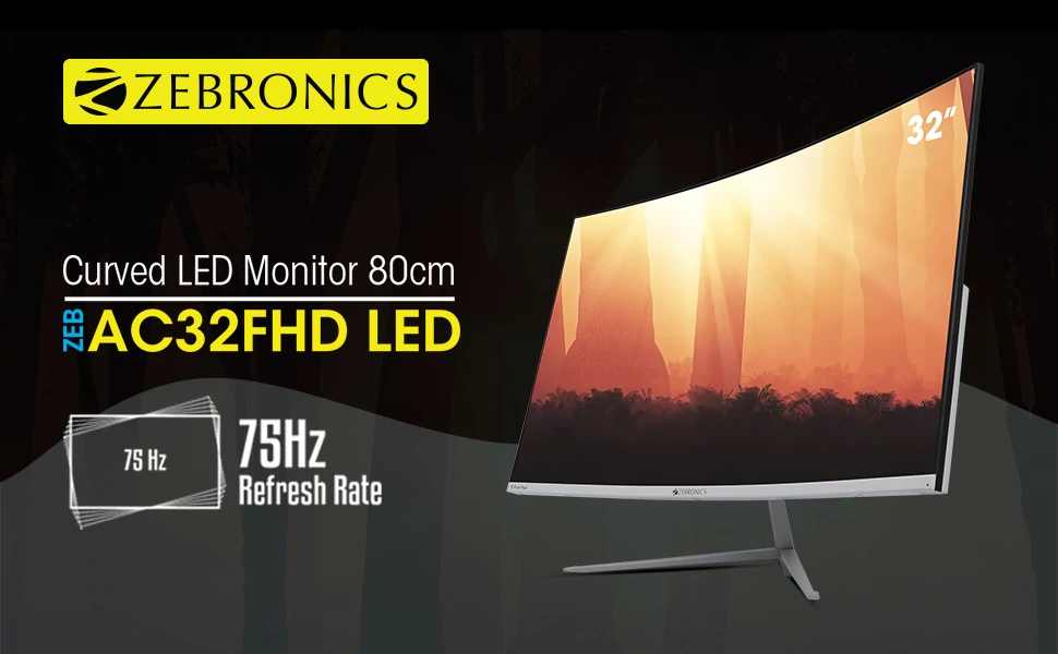 ZEBRONICS AC32FHD LED Curved Monitor